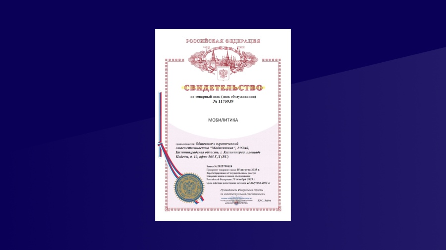 Товарный знак «Мобилитика» зарегистрирован!